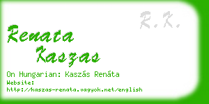 renata kaszas business card