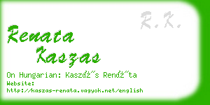 renata kaszas business card